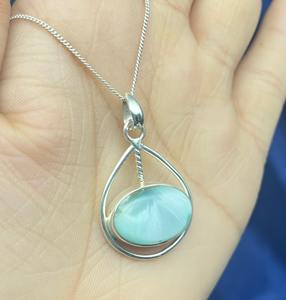 Pendentif en argent hémimorphite naturel Pendentif en argent pierre précieuse hémimorphite pour cadeau pour femme - Product Image 3