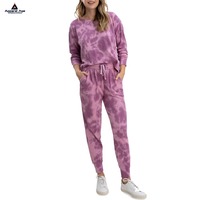 Nouveau T-shirt en Spandex pour Femme Hiver-Été 2025, à manches longues, coupe oversize, col ras du cou, motif Tie-Dye et lettres brodées, en satin