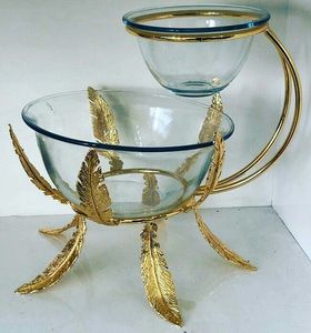 Bol à fruits en verre avec support pour la maison Hôtel et Restaurant Ustensiles de cuisine Dates Fruits secs Bols en verre de couleur claire Bol de service - Product Image 5
