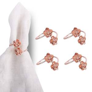 Porte-serviettes en métal doré de style royal, élégant accessoire de table pour la maison, les restaurants, les événements et la décoration, en provenance d'Inde - Product Image 4