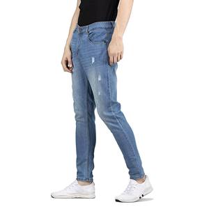 Factory Price High Quality Fashionable Design <b>Elastic</b> Waist Breathable Pleated Mid Denim <b>Jeans</b> for Men Wide Leg Straight Pants - Product Image 3