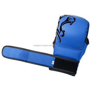 Unisex Lightweight MMA Grappling Gloves Premium PU Leather Open Palm Design Sparring Training Fighting Hook Loop Closure Custom - Product Image 3