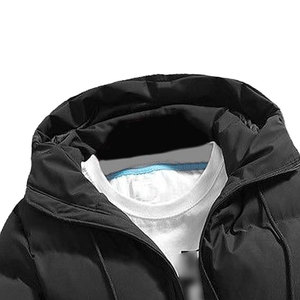 Veste d'hiver matelassée pour homme, doudoune épaisse, veste isolante et coupe-vent avec capuche amovible - Product Image 2