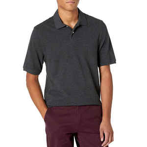 Camisas polo Camiseta polo Logotipo de moda suelto personalizado Camisetas Polo de cuello redondo Mangas cortas lavadas - Product Image 1