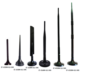 Antenne magnétique en caoutchouc à gain élevé 9dBi GSM avec câble RG174 Connecteur SMA (M) Applications de télécommunication externes à faible perte - Product Image 2