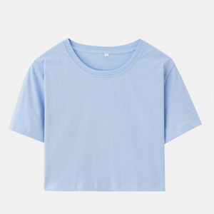 100% coton impression personnalisée culture T-shirts personnalisé femmes décontracté Jersey hauts respirant été cadeau - Product Image 1