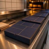 Boîte à pizza pour emporter avec intérieur doublé de papier aluminium, personnalisable, en carton ondulé, emballage alimentaire en gros