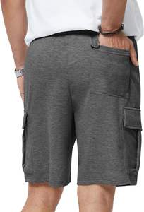 Venta al por mayor al aire libre Atlético liso bolsillo 100% algodón pesca pantalones cortos hombres Cargo pantalones cortos hasta la rodilla Streetwear pantalones cortos de los hombres - Product Image 4