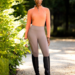 Ladies Custom OEM Printed <b>Long</b> <b>Sleeve</b> Breathable Polyester/Nylon Competition Equestrian Show Shirt Customizable Tops - Product Image 3