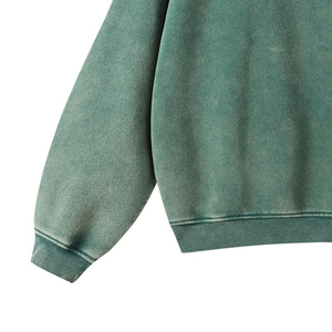 New Fashion Custom Solid Color Heavyweight Men's Hoodie High Quality Breathable Vintage Acid Wash Zipper Hoodies For Men - Product Image 5