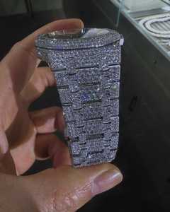 Reloj Mecánico Automático de Lujo para Hombre con Diamantes VVS, Movimiento Miyota, Correa de Acero Inoxidable, Cristal de Vidrio, Analógico, 41 mm, con Fecha - Product Image 5