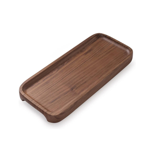 Wooden Eco- Friendly <b>Rectangular</b> Food <b>Trays</b> Rustic Wooden Serving <b>Trays</b> With Handle for Kitchen - Product Image 6