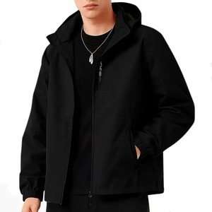 Chaqueta cortavientos Softshell de alta calidad para hombre, chaquetas con capucha de diseño personalizado, chaquetas impermeables informales al por mayor - Product Image 3