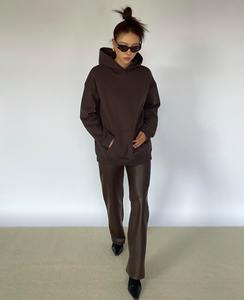 Sudaderas con capucha de alta calidad sueltas con logotipo personalizado para mujer, sudaderas con capucha de moda para mujer al por mayor - Product Image 3