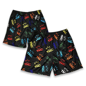 Vente en gros de shorts de basket-ball personnalisés pour hommes, nouveau design, maille tricotée par sublimation, fermeture avec cordon de serrage, imprimé vintage brodé - Product Image 4