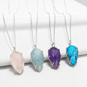 Natural Rose Quartz Silver Necklace 925 Sterling Silver Handmade Birthstone Silver Necklace Wholesale Jewelry Indian Supplier - Product Image 6