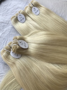 Wholesale Cambodian Malaysian Cuticle Aligned Straight Smooth #60 Silky Wefted Remy Virgin Human Hair Extensions India Vendor - Product Image 3