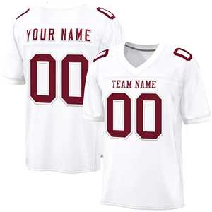 Maillots de football américain personnalisés pour l'été, modèles pour les joueurs de football, 100% polyester respirant extensible à manches courtes - Product Image 3