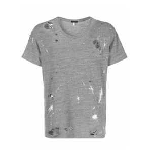 Breathable Wholesale Solid Acid <b>Wash</b> Distressed 100% Cotton Eco-Friendly Oxford Fabric T-Shirts Customized Logo Printed OEM 2026 - Product Image 2