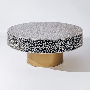 Table basse élégante et moderne, respectueuse de l'environnement, avec incrustation d'os unique, en bois massif, pour le salon et la maison - Product Image 3