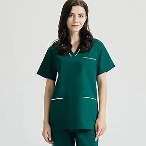 Último verano de las mujeres enfermería Jogger perfecto Top y pantalones Set Scrubs uniformes conjuntos de manga corta fabricante ropa deportiva - Product Image 1