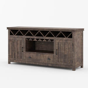 Handcrafted Eco-Friendly Solid Teak <b>Wood</b> Antique Farmhouse Buffet Sideboard Wine Storage Rack Stemware <b>Shelves</b> Home Furniture - Product Image 5