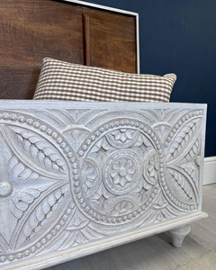 Boîte de rangement moderne en bois de manguier sculpté pour la maison, le bureau et la salle à manger - Product Image 2