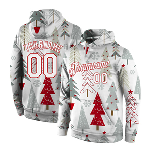 Unique Style Autumn Christmas Hoodies 100%Cotton 3D Sports Pullover Pocket High Street Style Team Player Name Stitched Hoodie - Product Image 4