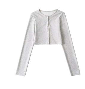 Wholesale Women's V-neck 100% Cotton Sweater Plain Knit Design Customizable Colors Sizes Front/Back Breathable Winter Pullover - Product Image 2