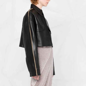 Temporada de invierno 2026, nuevo diseño personalizado, chaqueta de cuero genuino de estilo recortado, venta al por mayor, precio barato, ropa de calle, chaqueta de temporada de invierno - Product Image 5