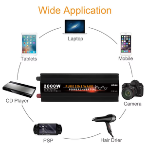 Convertisseur de courant sinusoïdal pur HOULI 2000W, transformateur 12V 220V, convertisseur de courant pour voiture, Onda Pura 2000W, Inversor De Frecuencia - Product Image 5