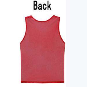 Maillots d'entraînement de haute qualité, couleur unie, respirants, légers, 100% polyester, logo personnalisable, taille unique, sans manches, pour le football - Product Image 2