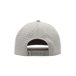 Casquette de golf imperméable à 5 panneaux, avec bande de couture personnalisée, patch en caoutchouc, perforée, réglable, à fermeture snapback, unisexe, vente en gros directe usine - Product Image 4