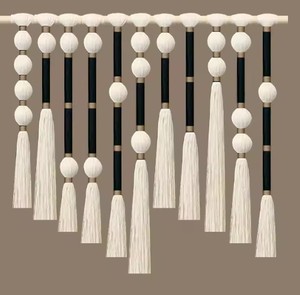 Décoration murale sphérique en macramé de coton fait main, décorations murales pour la maison, décoration murale de luxe pour le salon - Product Image 2