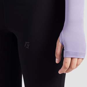 Sleek Lilac Ruche <b>Top</b> Breathable Design - Product Image 5