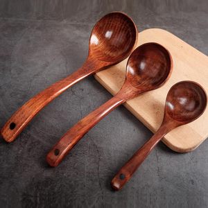3PCS <b>Wooden</b> Ladle Spoon Set, Non-Stick <b>Wooden</b> Spoons Soup Cooking Spoons Natural Teak Wood <b>Kitchen</b> <b>Utensils</b> for Cooking - Product Image 6