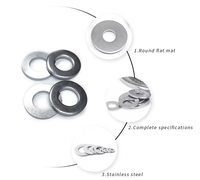 High Precision Din125 Din9021 Metal Flat Washers Stainless Steel A2 A4 304 316 Plain Flat Gasket Washer M4 M6 M8 M16 Flat Bronze