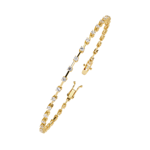 Fabulous 18K <b>Gold</b> Lab Grown Diamond Bracelet & <b>Bangle</b> Luxurious Jewelry - Product Image 2