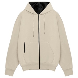 Nouveautés – Blouson à capuche brodé zippé pour homme, en molleton de coton, coupe décontractée, manches classiques, motif uni, séchage rapide - Product Image 1