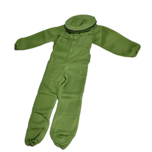 Ropa protectora de abeja Malla transpirable con velo redondo desmontable Sombrero a prueba de picaduras Cremallera Trajes de Apicultura - Product Image 1