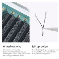 Logo personnalisé Volume Lash Extension Handmade 3D CD Curl Y Shaped Premade Fan Eyelashes Fibre Synthétique Your Brand