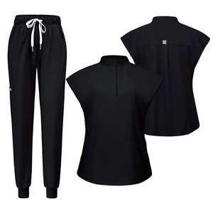 Tops de manga corta, pantalones para correr, uniforme para mujer, conjunto de uniforme de salón, uniforme de enfermería para mujer, uniforme verificado para mujer - Product Image 2