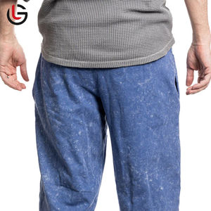 <b>Men's</b> Acid Wash Jogger <b>Trousers</b> Lightweight Casual 100% Cotton Quick Dry Breathable Mid Solid Color Top Seller Reasonable Price - Product Image 4