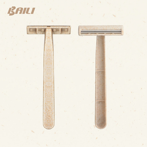 Single Blade Shaving 16 Stück Bikini für Frauen Durab Rasier stab Holz Weizens troh Sicherheits rasierer PLA <span class=keywords><strong>Safex</strong></span> Einweg rasierer - Product Image 5