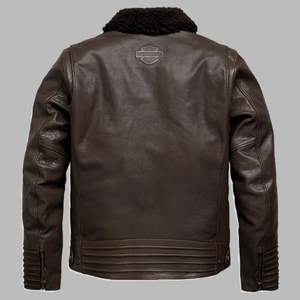 VESTE BIKER EN CUIR MAVERICK HOMME-JAVA 2 - Product Image 2