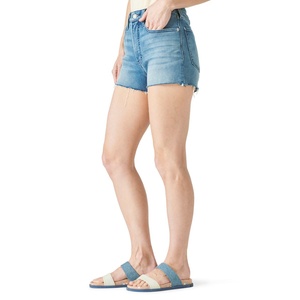 Lucky Brand Shorts da Donna a Vita Alta in Denim Vintage con Taglio a Cucce, Taglie Forti, Blu 31, Taglio Dritto, con Strass, Effetto Usurato, Lavato e Stampato - Product Image 3