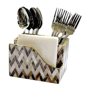 Portacucharas de Madera con Diseño Artístico Único para Decoración de Cocina, Portacucharas de Madera Maciza con Estampado para un Almacenamiento Elegante en la Cocina - Product Image 1