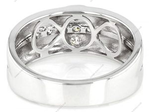 Anillo de Eternidad de Plata de Ley 925 con Moissanita – Joyería Unisex con Piedras Preciosas Sólidas - Product Image 3