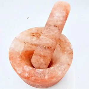 Pequeña cocina estilo amor alta calidad artesanías naturales talladas mortero Maja especias herramienta sin Base sal decoración pequeño diseño - Product Image 5