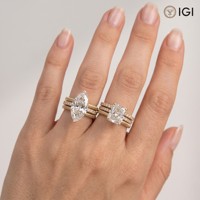 Smaragdschliff Labor-Diamant Verlobungsring 18K Gelbgold Vintage Milgrain-Fassung IGI-Zertifiziert DEF-Farbe Maßgefertigt Fein